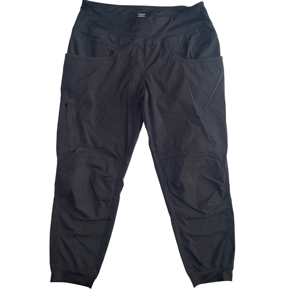 Prana Womens Kanab Jogger Pants XL Pull On Black Hiking Outdoor Gorpcore Travel
